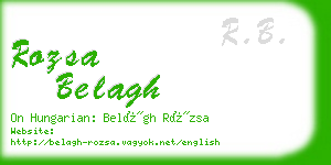 rozsa belagh business card